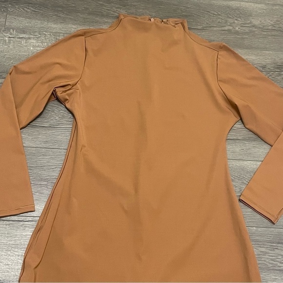 SKIMS All-in-One Long Sleeve Mid Thigh Jumpsuit CARAMEL Style# BS-BSS-0756 Sz 3X - Picture 7 of 12